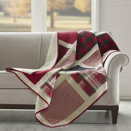 WOOLRICH Huntington Quilted Throw - Red WR50-1783